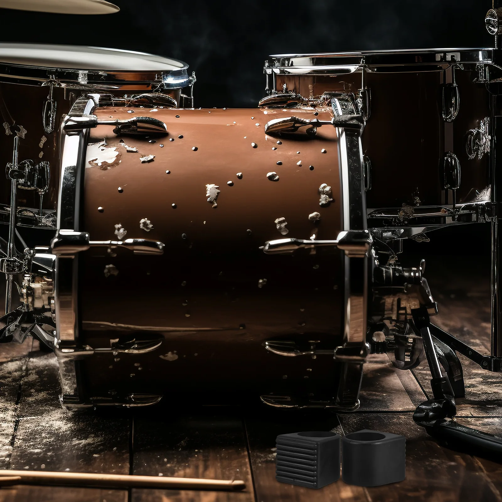 

2Pcs 37-38mm Drum Stand Foot Covers Durable Rubber Shockproof Washers Easy Installation Drum Set Accessories Automotive Brackets