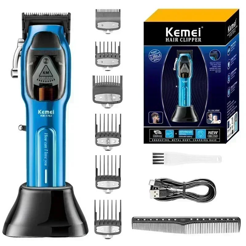 

Kemei профессиональная мужская машинка для стрижки волос перезаряжаемый триммер для бороды для мужчин электрическая машинка для стрижки волос точность