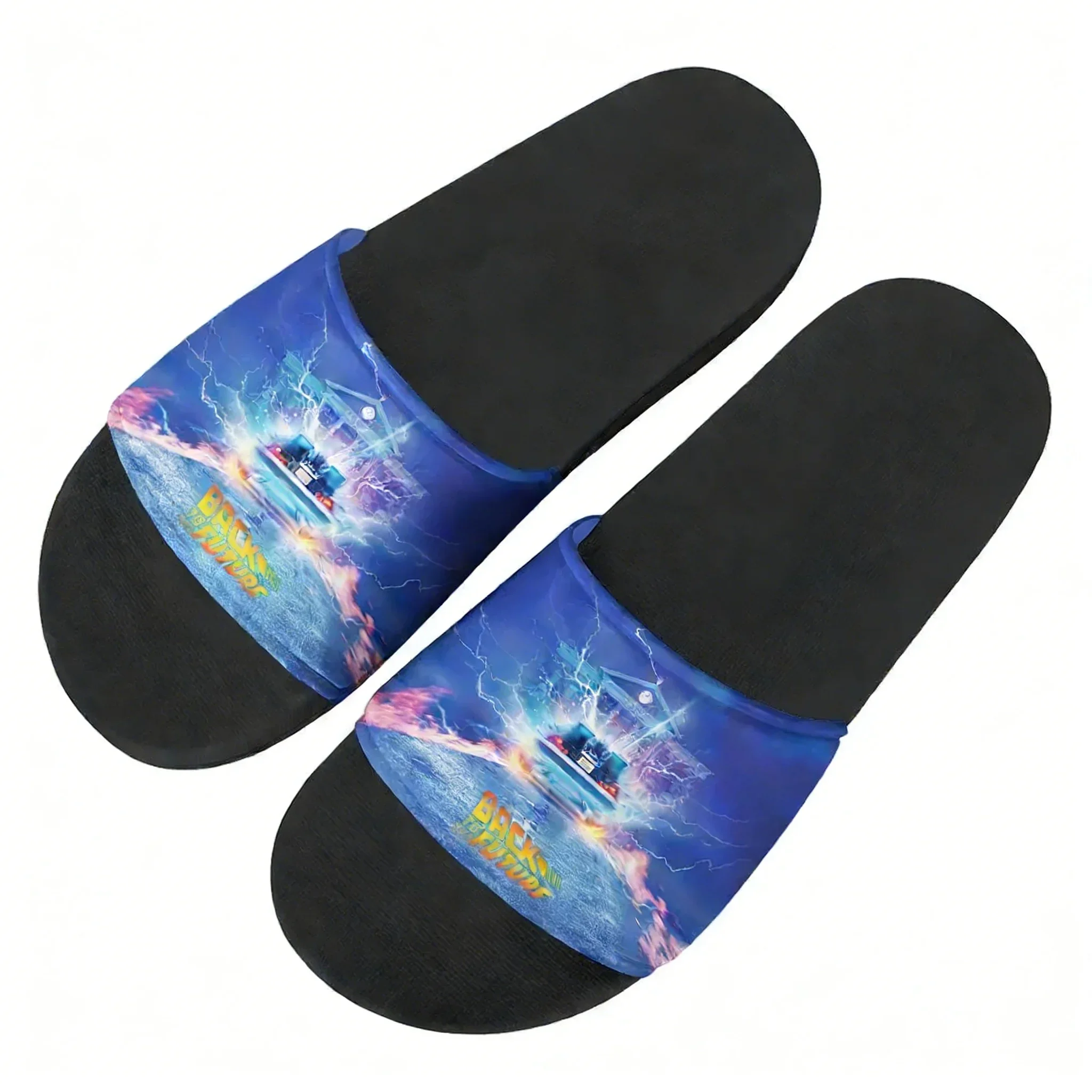 Back To The Future Flip Flops Home Slippers Mens Womens Teenager Family Slippers Bathroom Pool Casual Sandals Custom Water Shoes