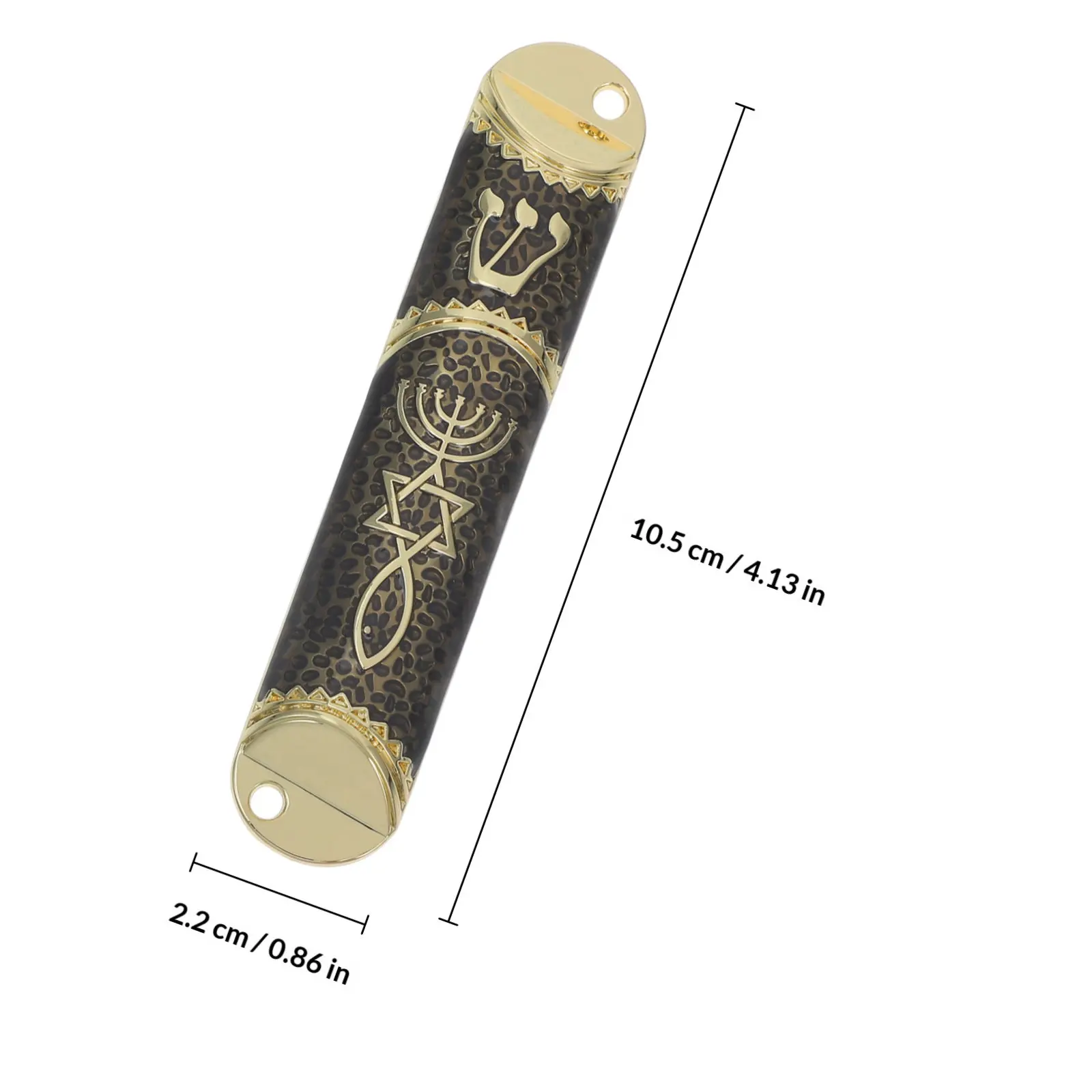Religious Mezuzah Metal Door Decor Jewish Zinc Alloy Paper Practical Use Round Edges Smooth Surface Home Door Side