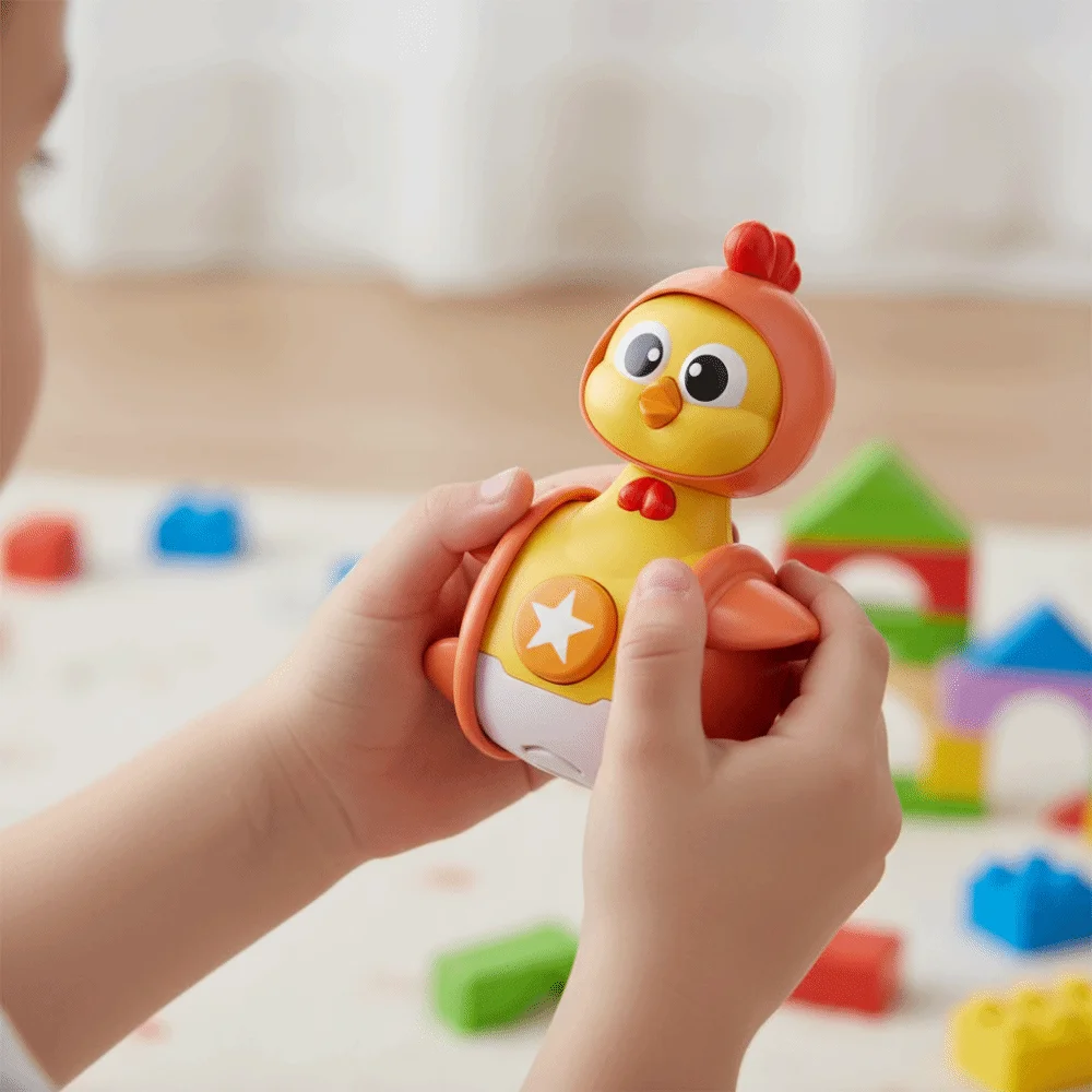 Fun Design Chicken Gliding Tumbler Early Education Gliding Motion Early Education Fun Tumbler Children's 3-6-9 Months Old