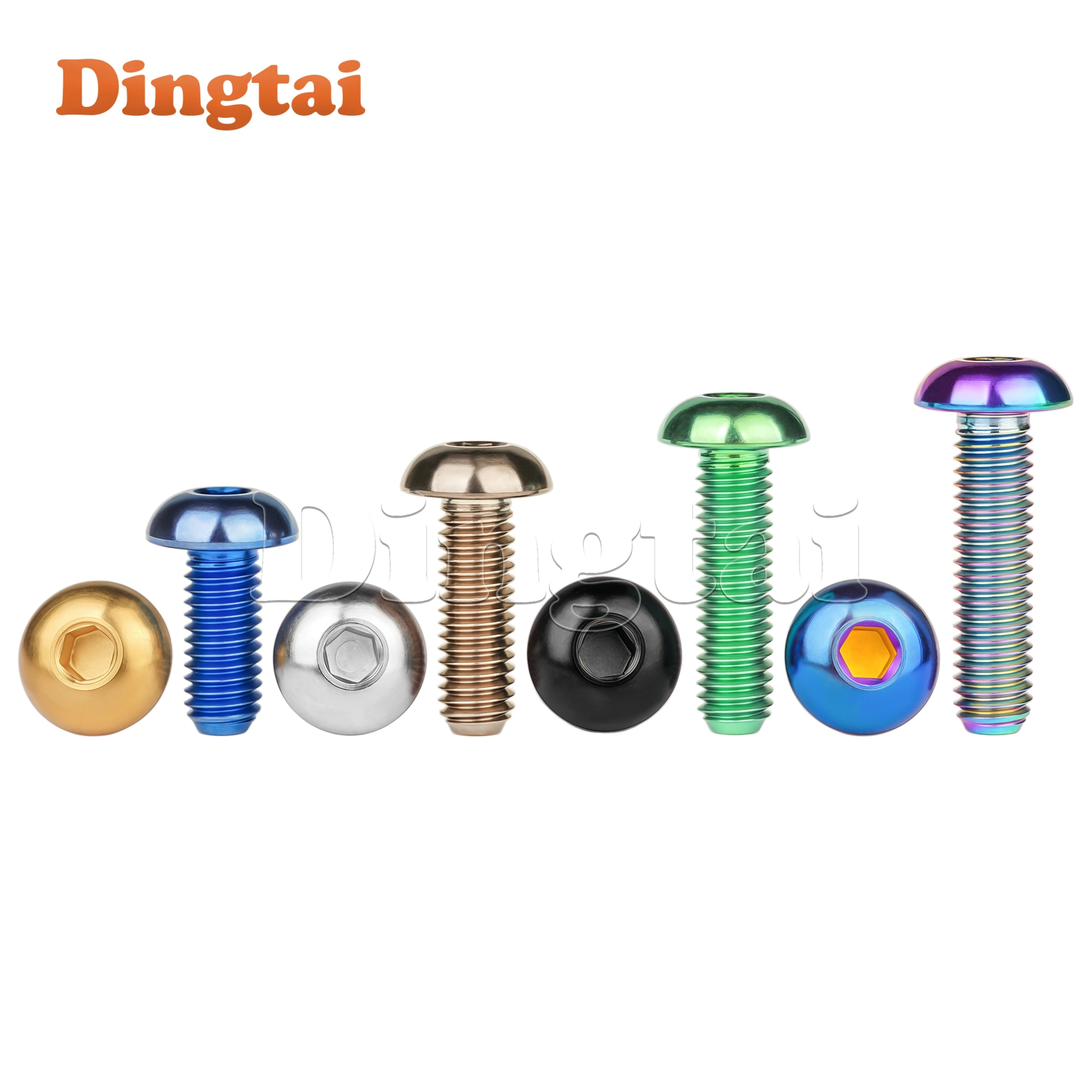 Dingtai Titanium Bout M3 M4x8 10 12 15 20mm Half Ronde Kop Inbusschroef Voor Fiets