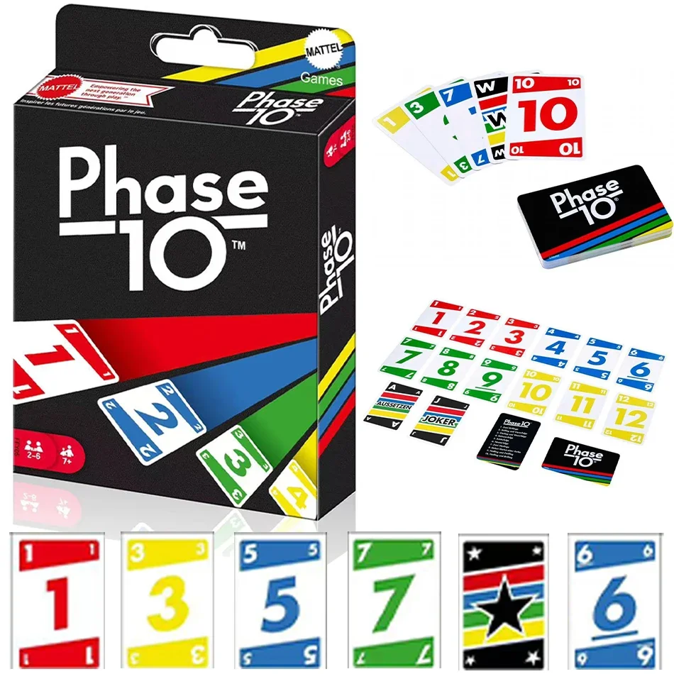 UNO Phase 10 Kartenspiel Fun High Fun Multiplayer Toy Designs Paying Board Game Card Family Party Toy