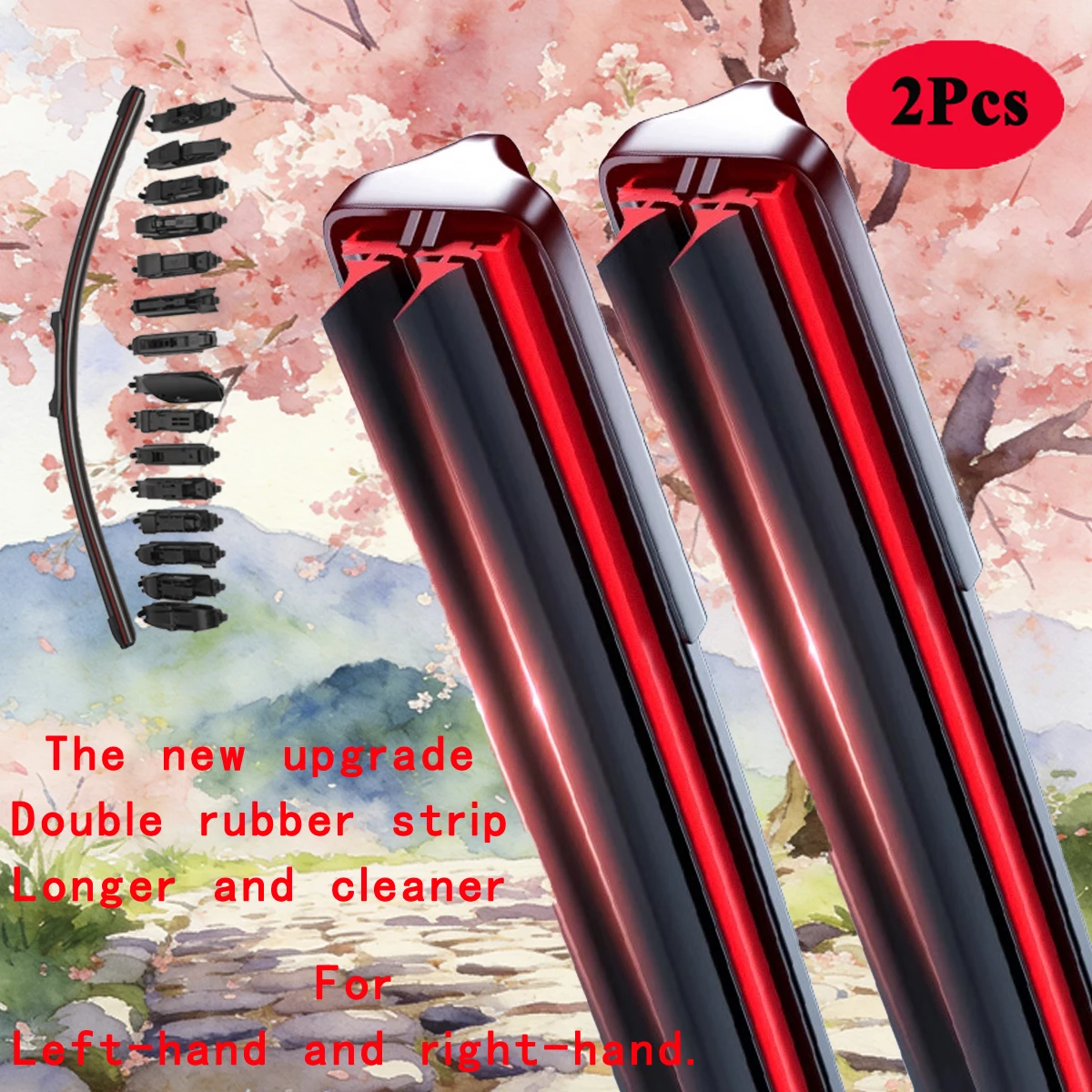 

Для Audi SQ7 SQ8 SUV 2016-2022 гг. — передние дворники с двойной резиновой щеткой для лобового стекла