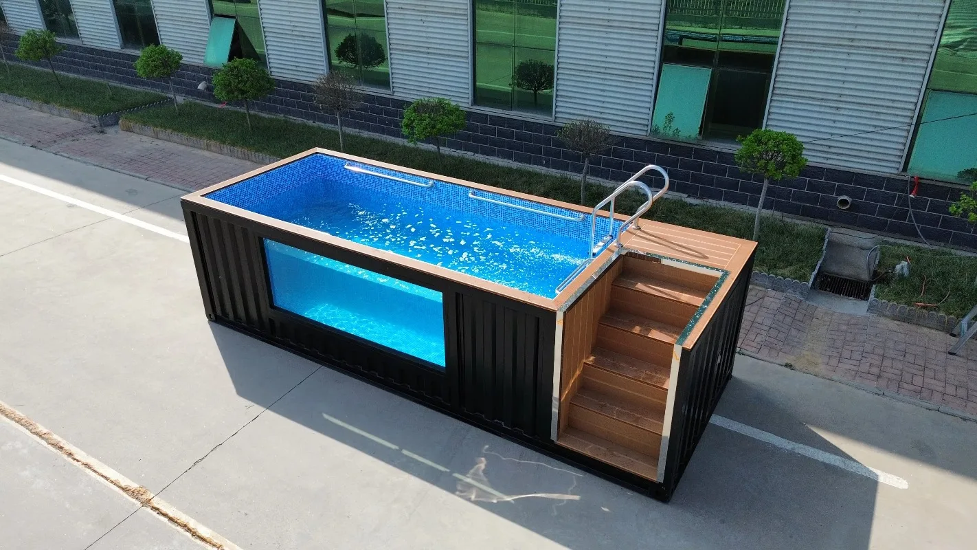 Outdoor Container Pool Modern Luxury Swimming Pool System for Villa Resort Leisure and Landscape Projects
