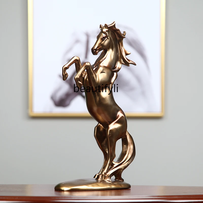 

yj European and American Modern Horse Ornament Hallway Decorations Decoration Crafts Fortune Creative and Slightly Luxury