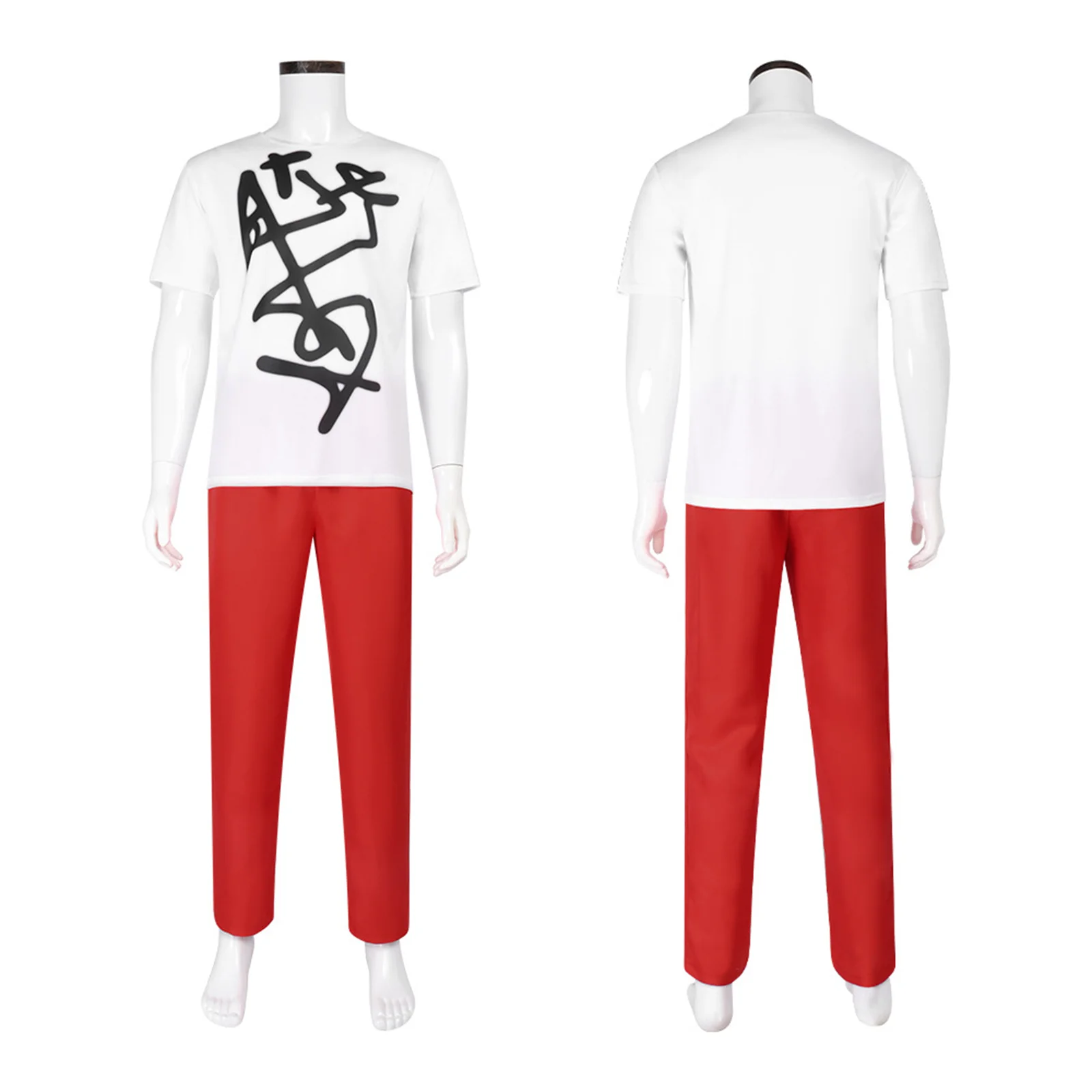 

Аниме Till Косплей Костюм Взрослый Белая Футболка Красные Брюки Комплект Сценический Наряд Хэллоуин Карнавал