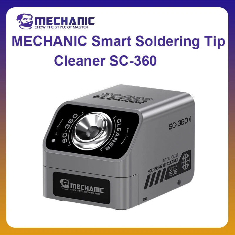 MECHANIC OFFICIAL SC360 Automatic Soldering Iron Cleaner Automatic Sensor Cleaning Welding Repair Scenarios Efficient Protection