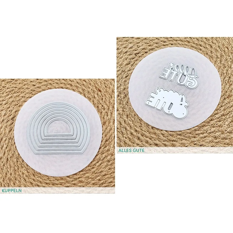 قوالب قطع معدنية للهالوين على شكل نصف دائرة للحمام وطوابع شفافة وحجز خردة لصنع إطارات نقش الورق مجموعة بطاقات يدوية #1