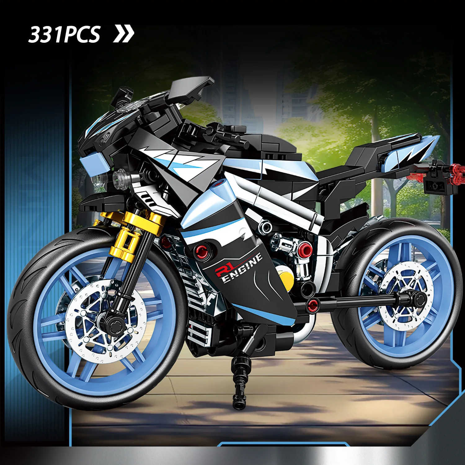 Motorcycle Building Blocks Set, Racing Superbike Model, DIY Assembly Collectible Moto Toy, Christmas Gift