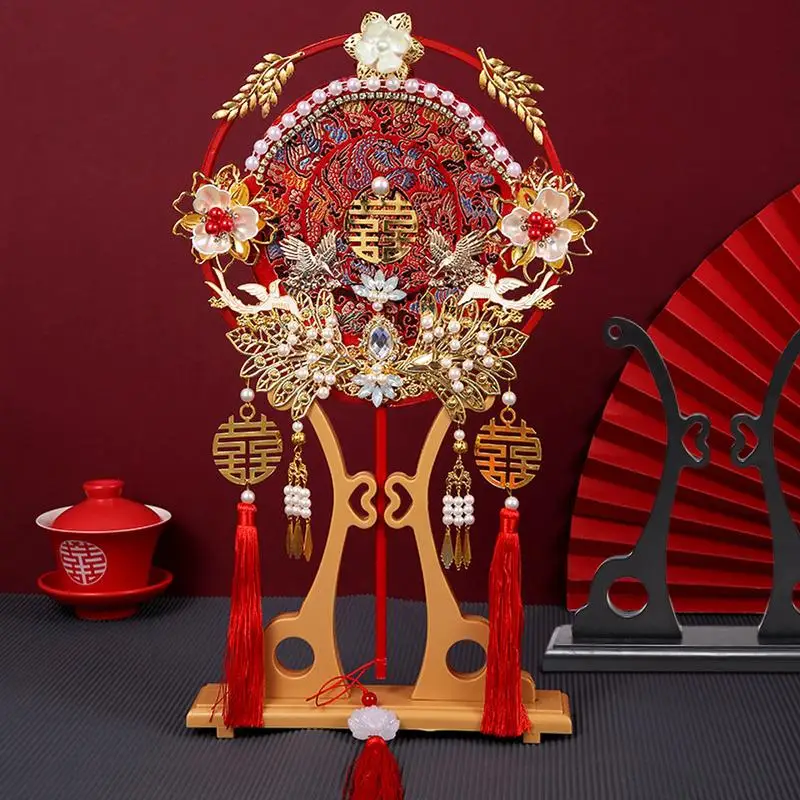 Chinese Fan Display Base Holder Elegant Fan Rack Sleek Display Base Holder Organizer Round Fan Display Base Multifunctional