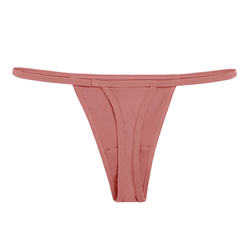 Finetoo 2Pcs Sexy Bikini Thongs Cotton Low Waisted Women Underwear Solid Color Female Panties Women Close Fitting Underpants