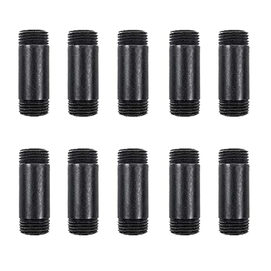 10 عبوات 1 2 بوصة × 2 بوصة حلمات فولاذية سوداء قابلة للطرق مناسبة لمشاريع Steampunk الصناعية ذات الطراز العتيق المتينة