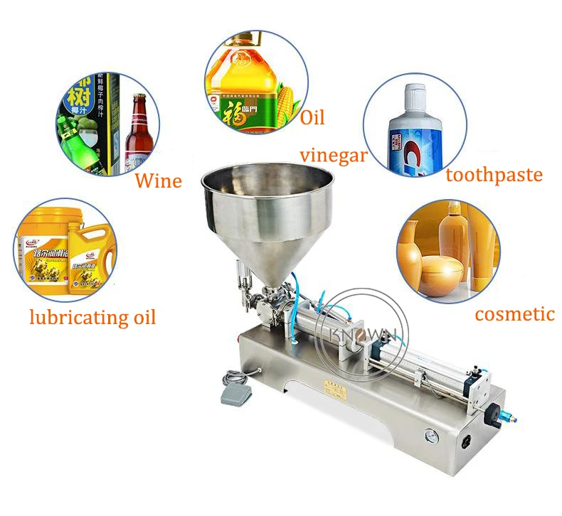 เครื่องบรรจุวางความหนืดสูง เครื่องบรรจุวางและของเหลว เครื่องบรรจุวางนิวเมติกแนวตั้ง