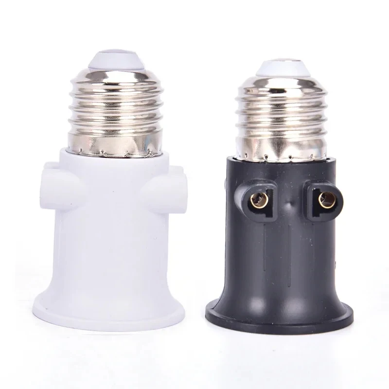 

1 PCS AC100-240V 4A PBT Fireproof E27 Bulb Adapter Lamp Holder Base Socket with EU Plug White and Black Bulb Holder