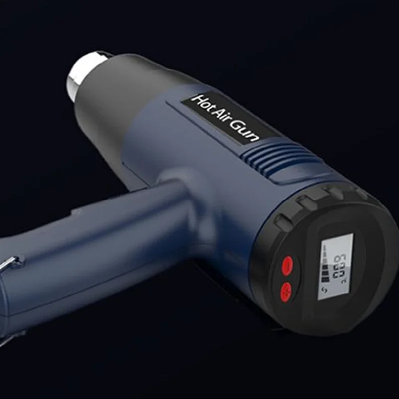 A93E-Air Dryer Digital Display Car Film Heat Gun For Welding Hot Air Machine, Shrink Packaging, Car Film US Plug