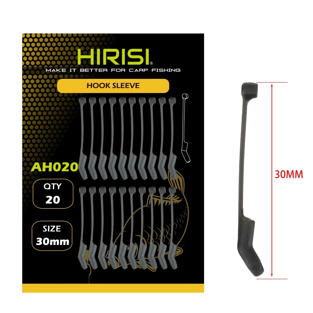 20Pcs Karpfen Angeln Zubehör Haken Ärmeln Bereit D-rig Aligner Haken Anti Verwicklung Ärmeln Pop Up Boilies terminal Tackle AH020