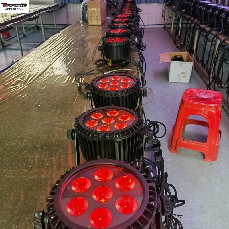 

8 шт. IP65 Водонепроницаемый светодиодный светильник DMX RGBWA 5 в 1, 7*15 Вт