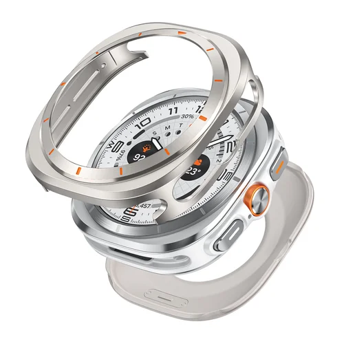 Imagen 2 del producto Funda de aluminio de lujo para Samsung Galaxy Ultra Watch Ultra 47mm Protector de pantalla de cubierta de Metal para samsung galaxy ultra 2025 47MM