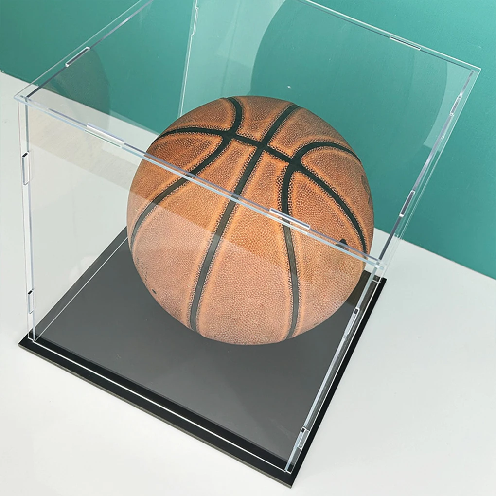 Transparent Acrylic Basketball Football Display Box For Exhibition Displaying Signed Basketball Collection Acrylic Display Case