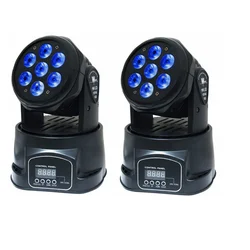 LED Wash7x12W RGBW 무빙 헤드 조명, 4in 1 RGBW, 디스코 DJ KTV 12, 16DMX 채널, LED 무대 DJ 조명, 2 개