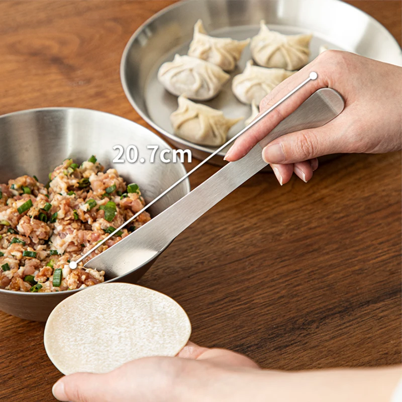 SHIMOYAMA Stainless Steel 304 Butter Spatulas dough cutter Dumpling Wonton ravioli Filling stuffing Spoons