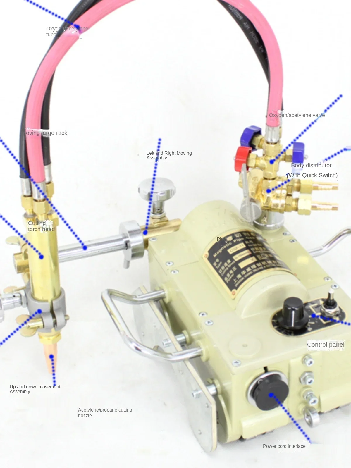 Magnetic pipe cutting machine Huawei CG2-11 flame gas cutting machine beveling machine Shanghai