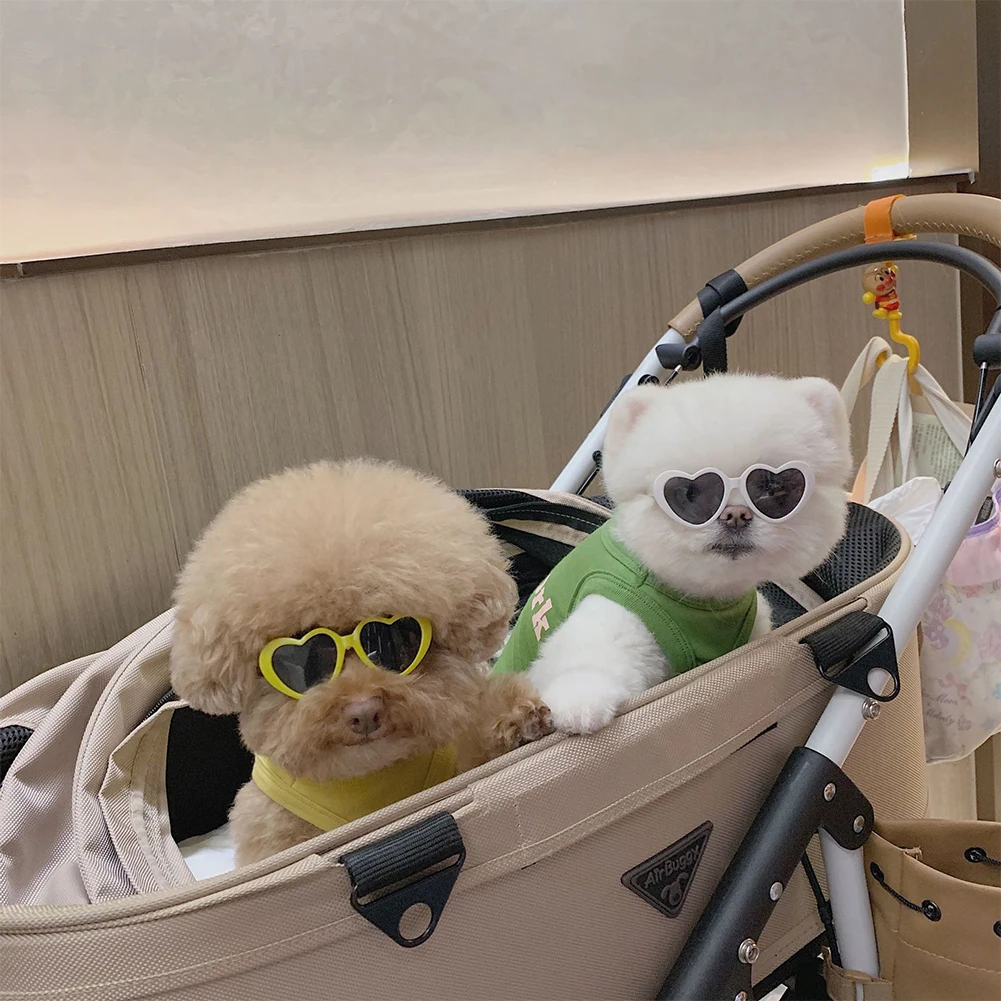 New Fashion Pet Dog Cat Sunglasses Cute Heart Shape Cats Glasses Eye-Wear For Small Dogs Cat Yorkie Teddy Chihuahua Party Decor