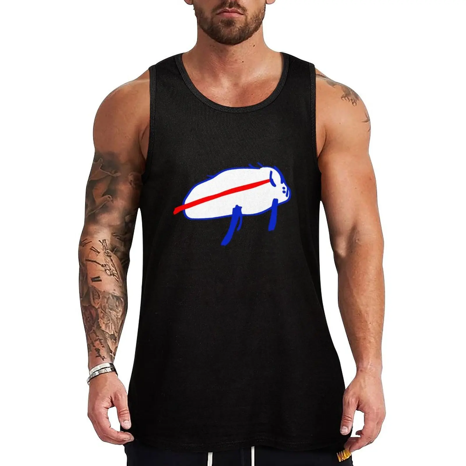 

Josh Allen Potato Buffalo Drawing Tank Top Casual Everyday Tank Top Soft Loose Sleeveless Shirt