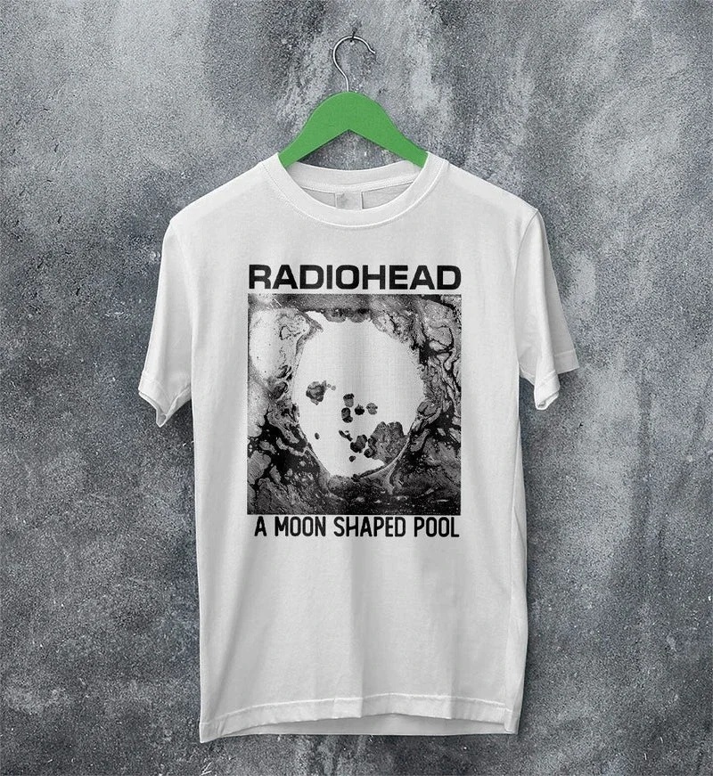

Radiohead A Moon Shaped Pool T Shirt Merch Summer Cotton Men's Women Tops Tees Streetwear Loose Casual Trendy Harajuku Hip Hop
