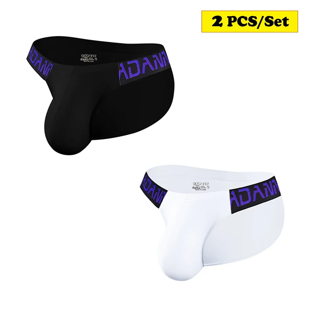 

2PCS Modal Men Underwear Breathable Sexy Gay Jockstraps Bikini Briefs Man Brief Shorts Underpants for Men Male Panties