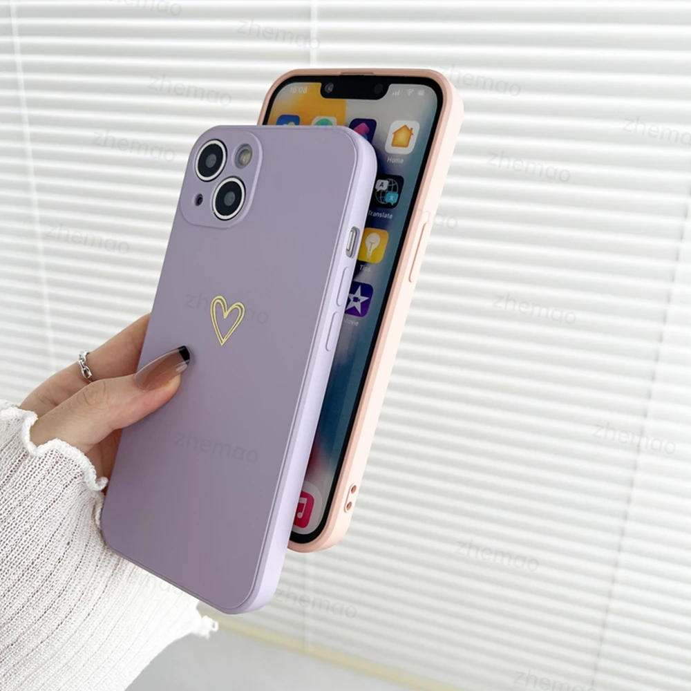Luxus Flüssigsilikon Liebe Herz Handyhülle für Samsung Galaxy A73 A21S A72 A71 A31 A51 A33 A41 A50 A70 A13 Soft Cover – Detail 6