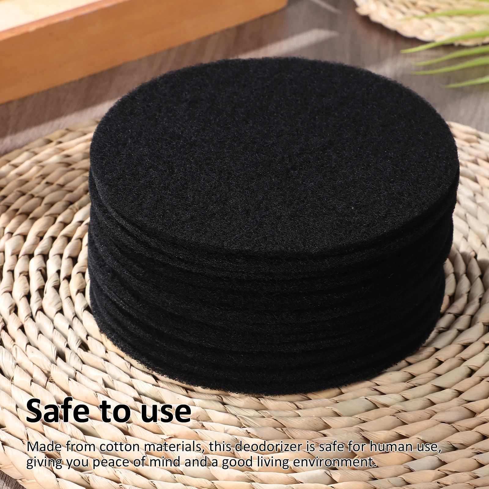 12 قطعة سلة المهملات مزيل الروائح الفحم السماد بن تصفية مستديرة القطن الإسفنج منصات القمامة يمكن رائحة آمنة للمنزل مكتب #4