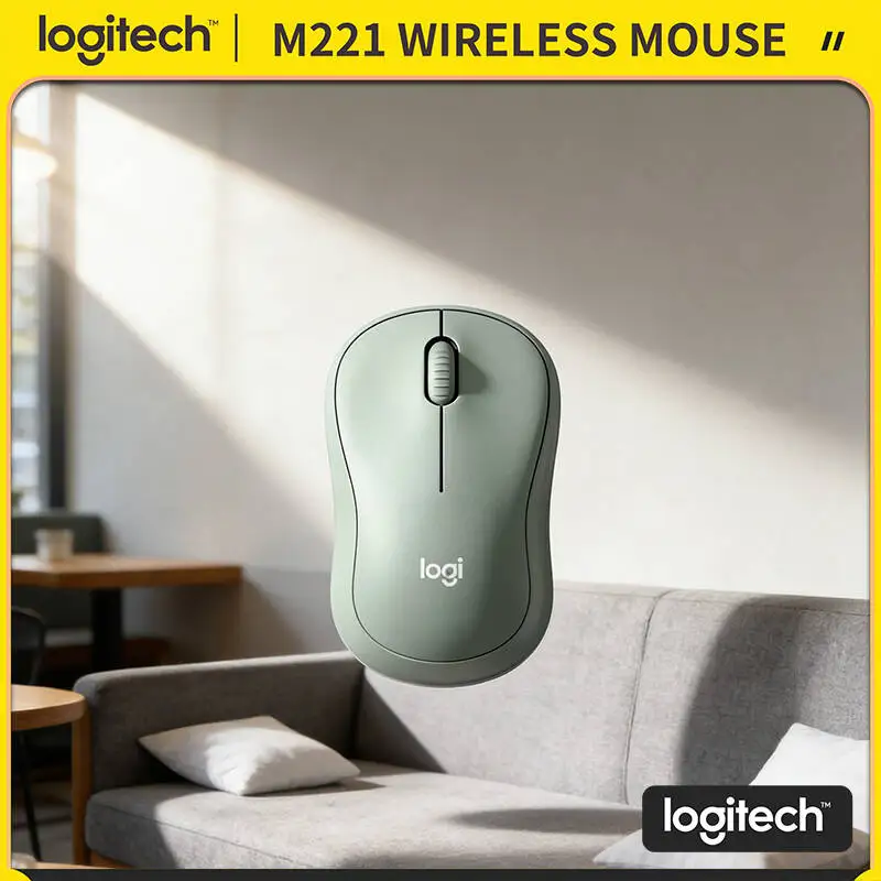 

Беспроводная эргономичная мышь Logitech M221 — радиус действия 10 м, 18 месяцев автономной работы, бесшумные клики, 1000 DPI, совместимость с несколькими устройствами