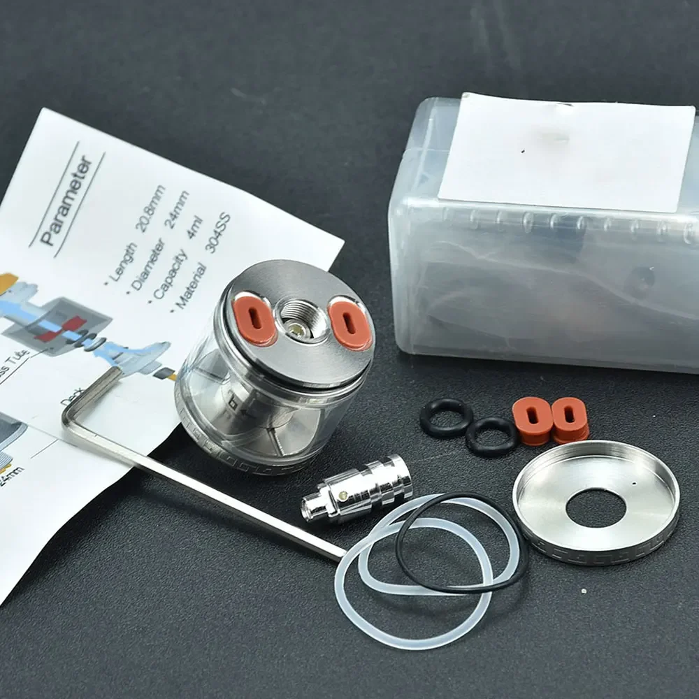 Wolfcoolvape 510 Vape Siphon Tank Adapter for 18mm 22mm 24mm BF RDA RTA Atomizer 316 Stainless Steel 4ml 24mm Vape Mod