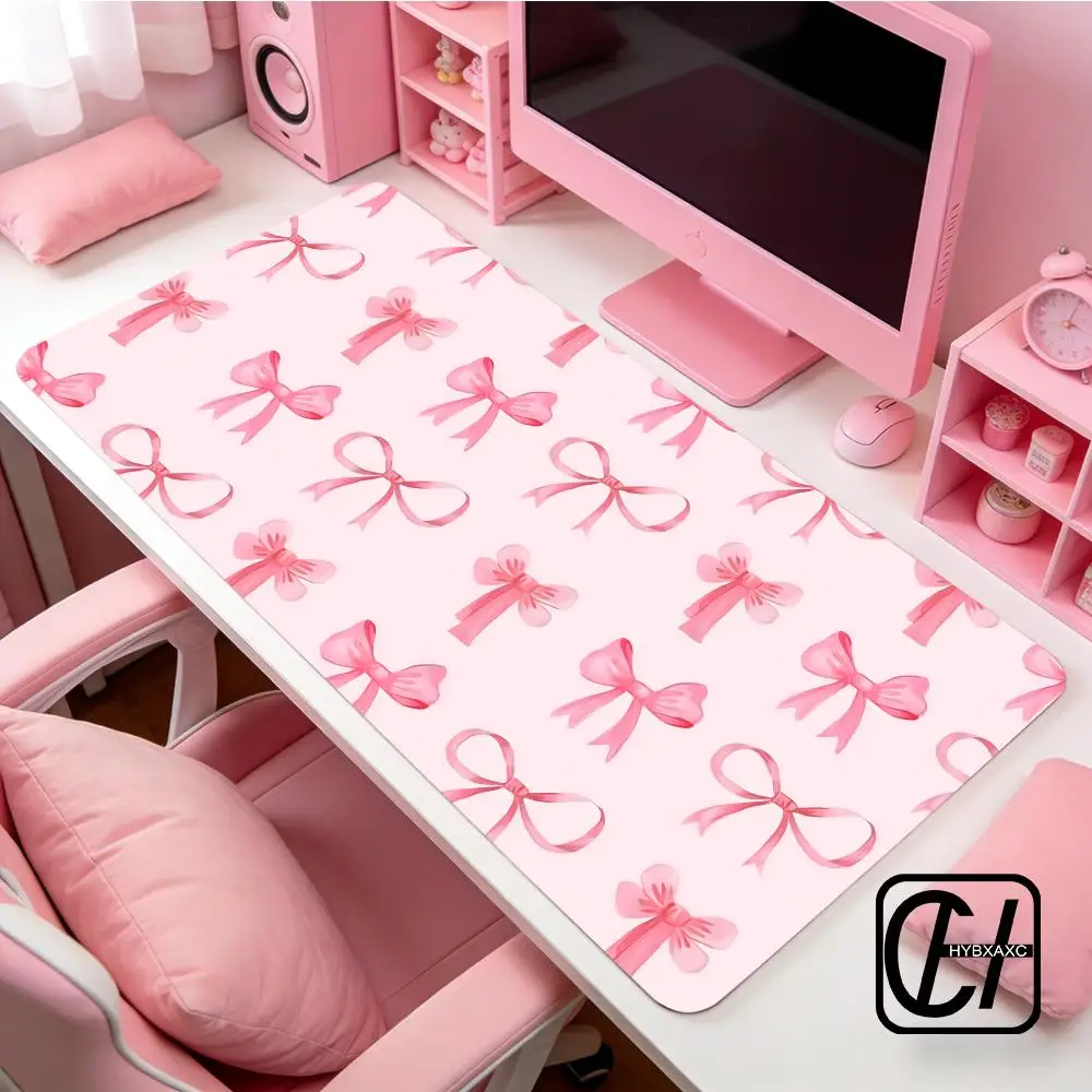 

Large Mouse Pad Cute Cartoon Black Pink Bow Delicate Girls Creative Makeup Desk Mat Computer Office Desktop HYB XXC Mouse pad
