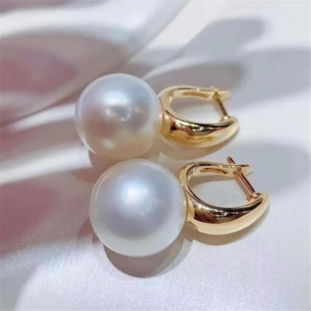 

DIY Pearl Accessories 925 Silver Ear Nail Empty Holder Fashion Gold Silver Eardrop Holder Suitable for Mounting 8-12mm Beads