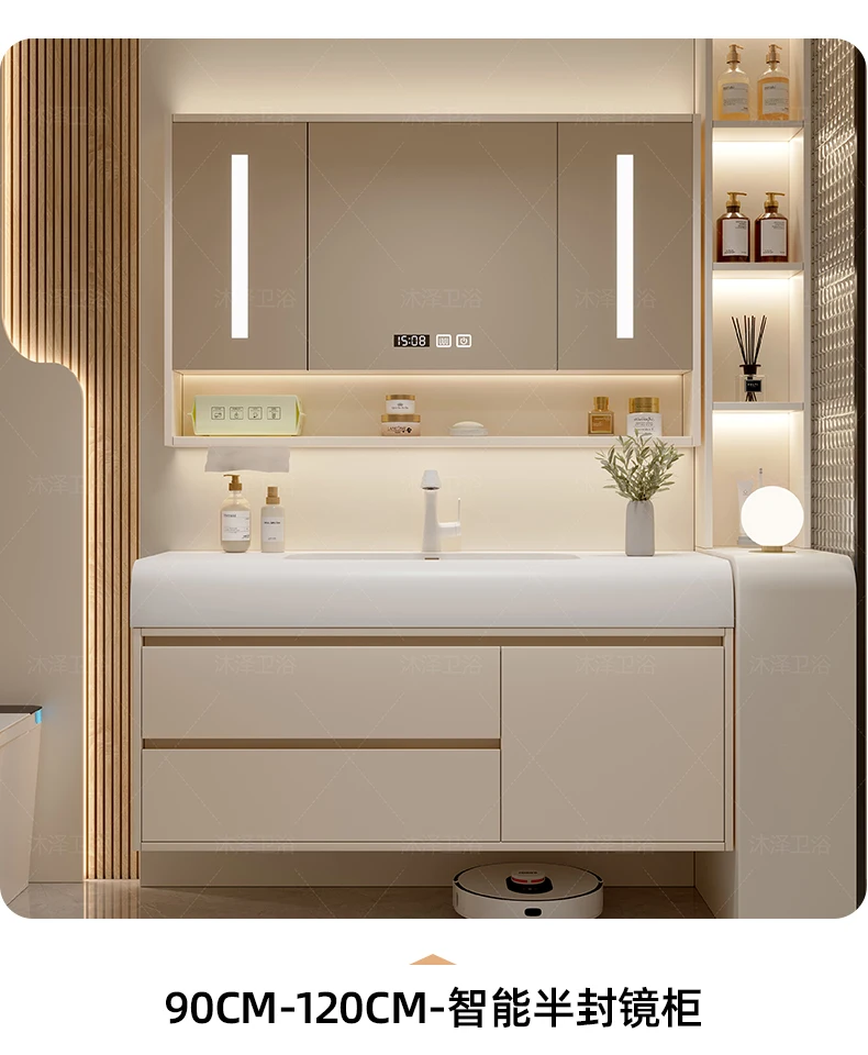 Vanity with Sink Shelves Sink Under Cabinet Bathroom Bathroom Sets Full Set Furniture Comfortable with Drawers Storage Cabinet