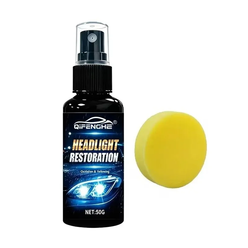 Car Headlight Restoration Spray, Restore Cloudy & Yellowed Headlights, 100g