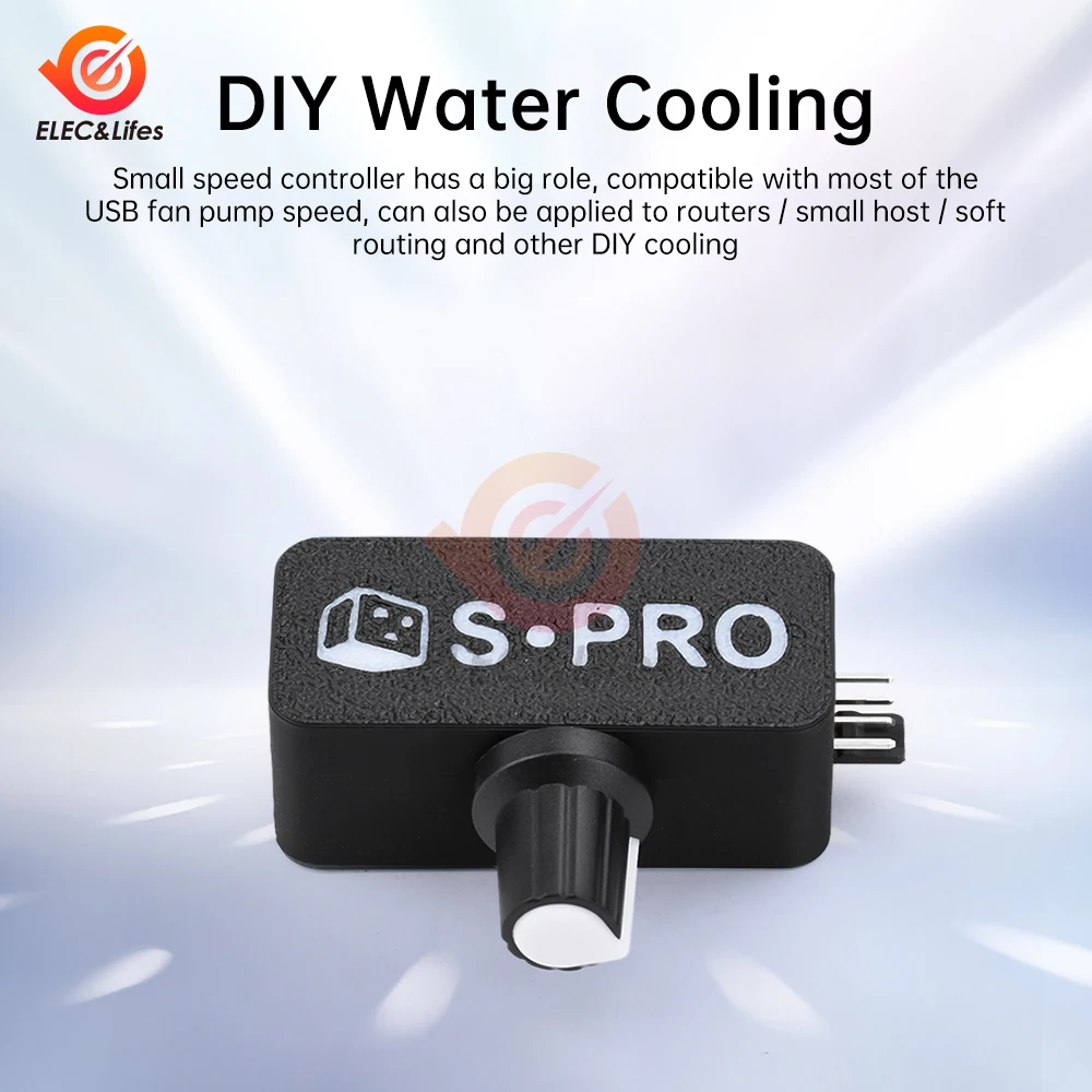 DC 12V 1.5A 18W PWM Speed Motor Controller 4Pin PWM Fan Governor USB TYPE-C DIY Watercooling Cooler Power Supply Accessory