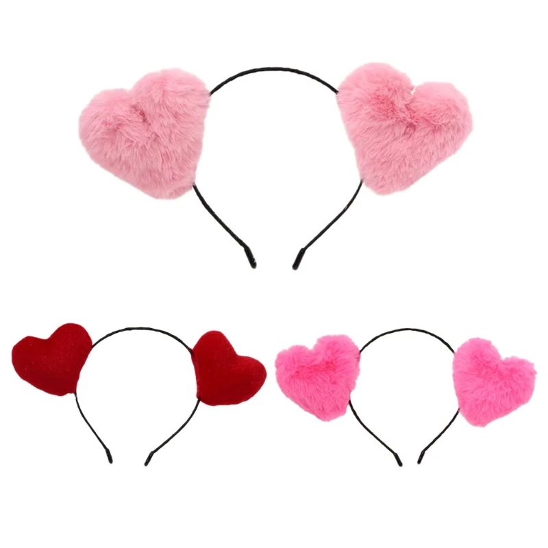 

MXMB Stylish Sweet Love Heart Headband for Women Girl Music Festival Hairband Party Headdress Hair Valentines Hair Decoration