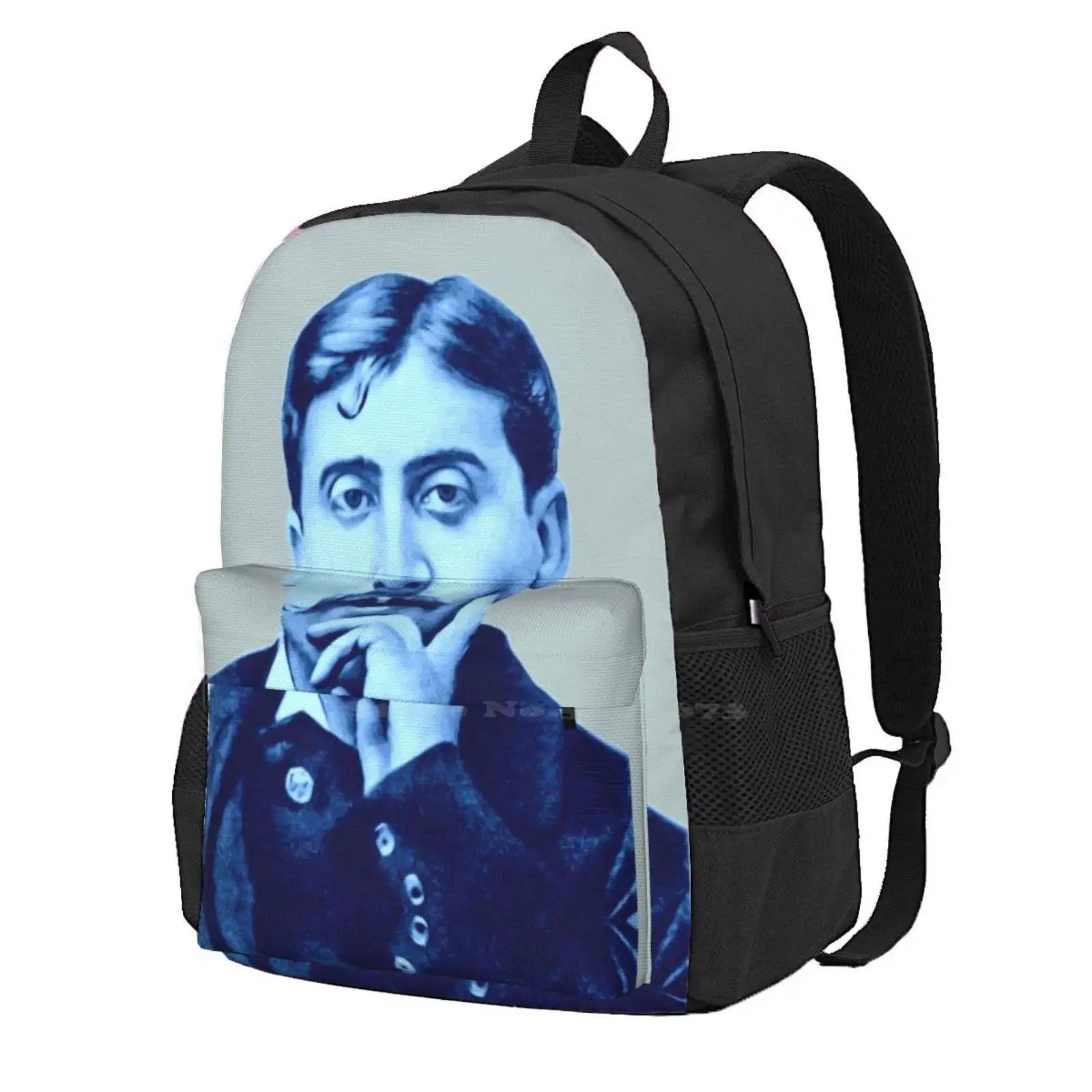 Marcel Proust Backpack For Student School Laptop Travel Bag Proust Writer Paris Literature Essayist Critic Memories Feelings