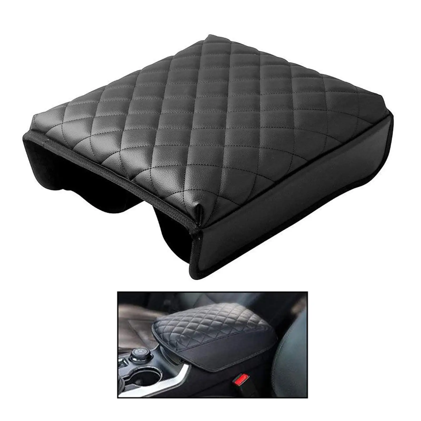 Upgraded Vehicle Center Cover PU Leather Anti-Slip Armrest Cover Comfortable Compatible for Explorer SUV 2011-2019