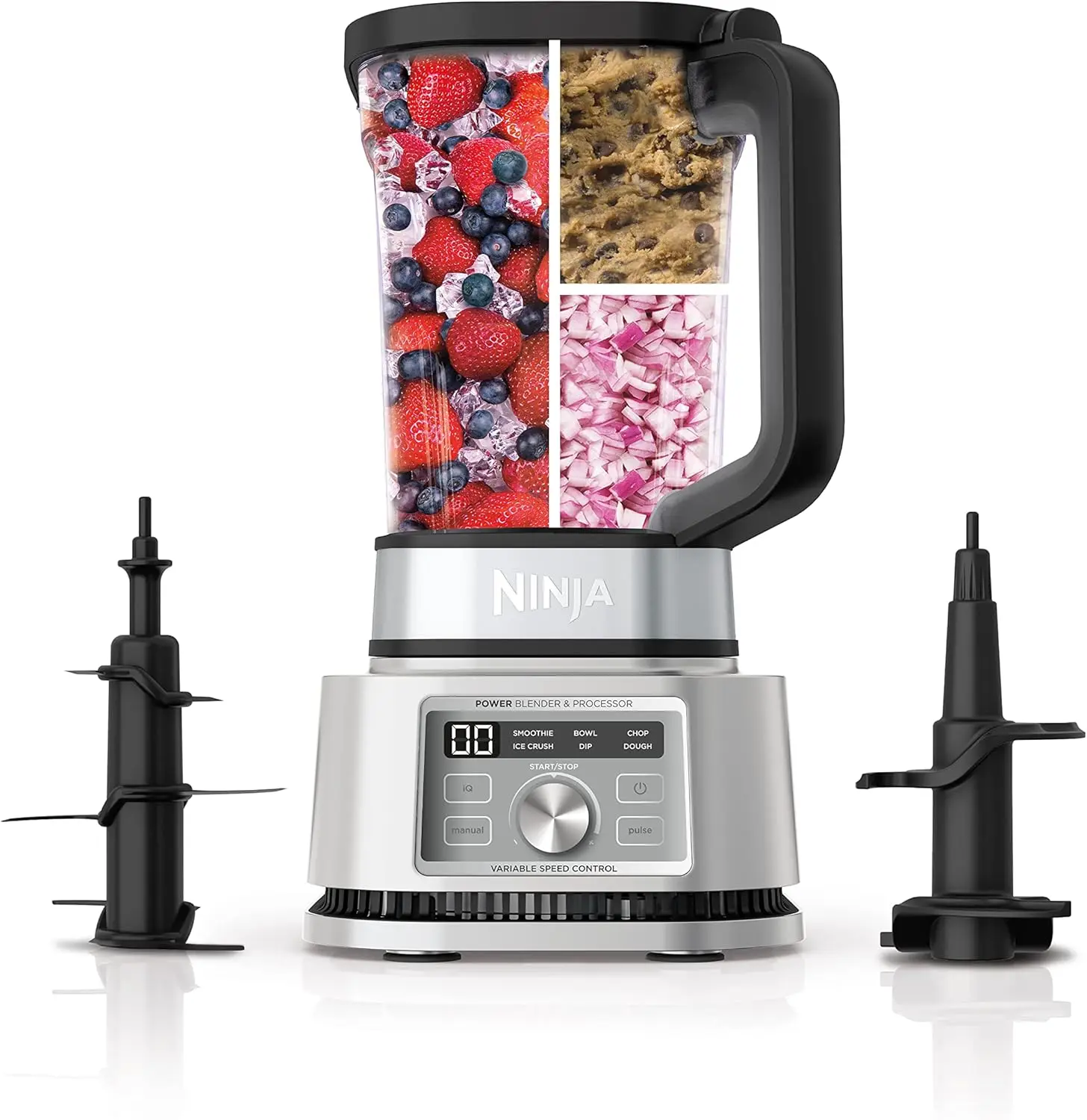 

3-in-1 Crushing Blender, Dough Mixer, and Food Processor 1400WP smartTORQUE 6 Auto-iQ Presets