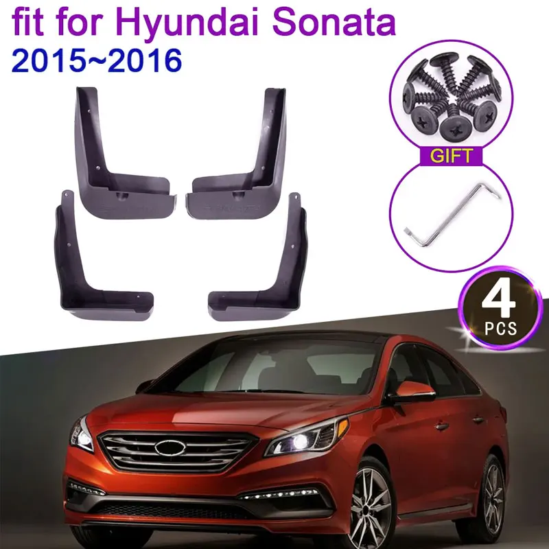 For Hyundai Sonata i45 LF 2015~2016 Car Mudflap 4x Mudguards Protection Fender Styling Accessories Upgrade Mud Guard Flap Splash
