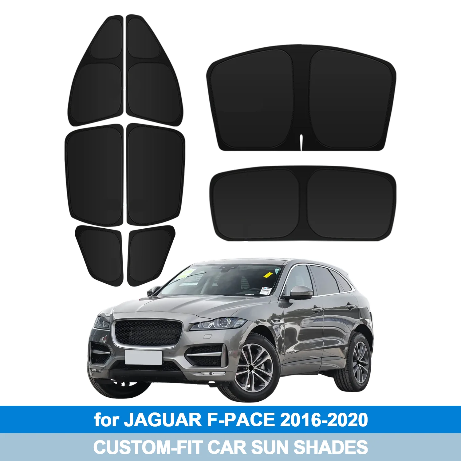 

For JAGUAR F-PACE 2016-2020 Windshield Sun Shade Side Window Shades Cover Sun Visor Shield Privacy Protection Car Accessories