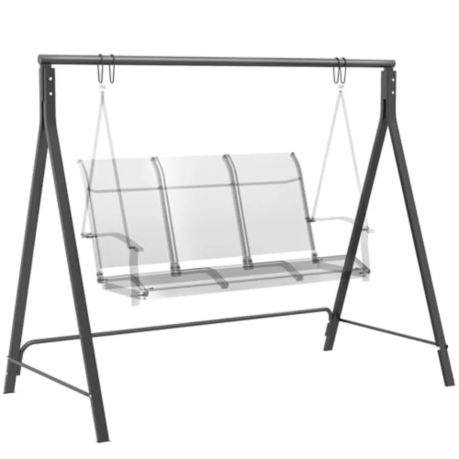 

Heavy Duty Metal Porch Swing Stand for Backyard Patio Lawn Playground Black Swing Frame Only 528 LBS Weight Capacity