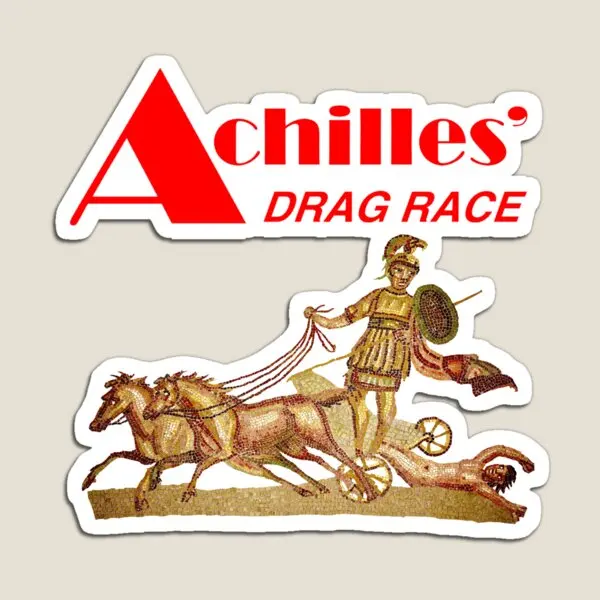 Achilles Drag Race 3  Magnet Home Children for Fridge Organizer Holder Toy Baby Refrigerator Decor Stickers Funny Magnetic Kids