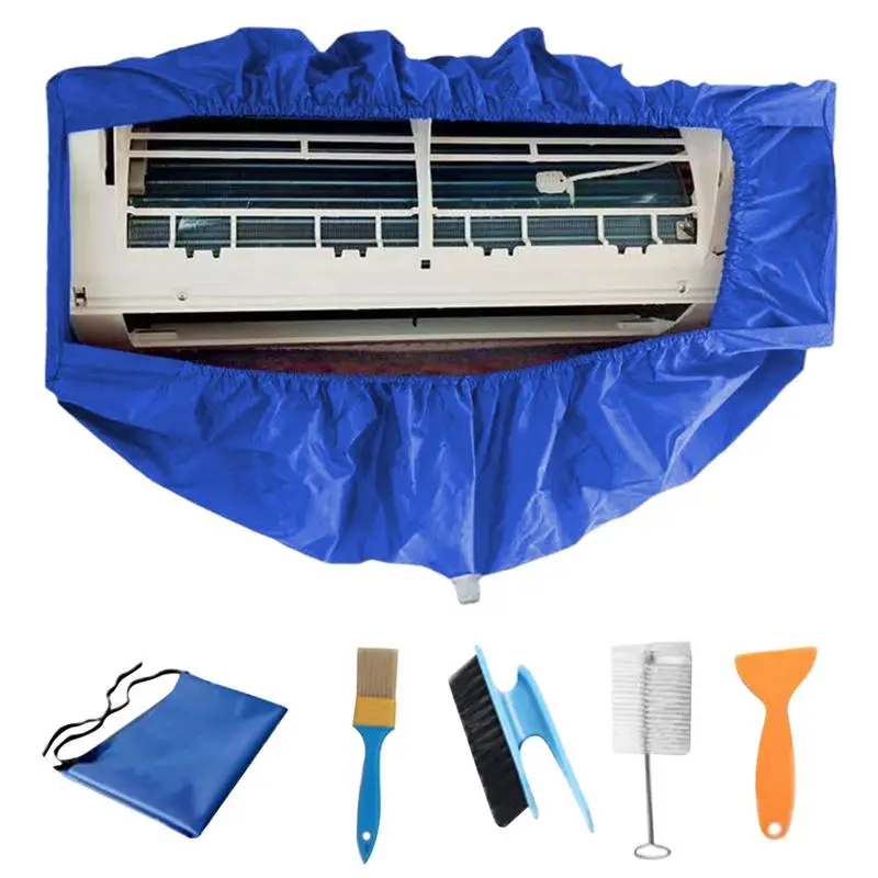 Minisplit Cleaning Kit Air Conditioner Cleaning Waterproof Bag 6X Multifunctional Air Conditioner Cleaning Kit With Drain Outlet