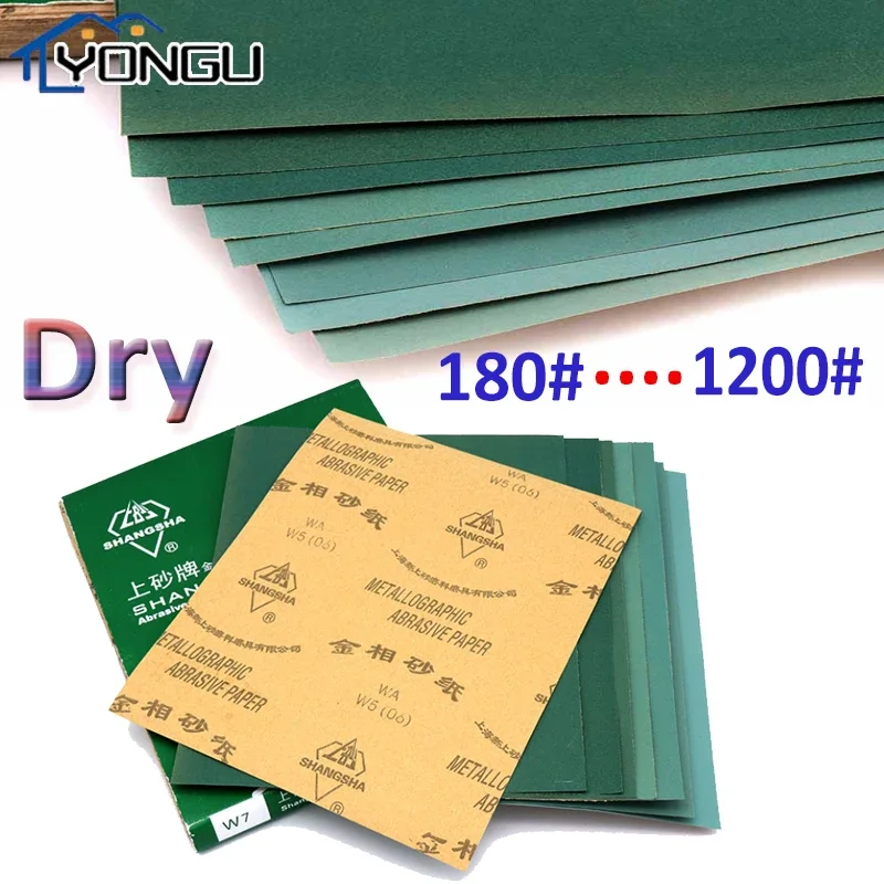 Dry Sandpaper 180 240 280 320 400 500 600 800 1000 1200 Grit Mirror polishing sanding Paper Only Dry Sanding Paper